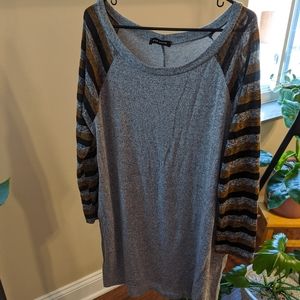 Comfy gray striped dress